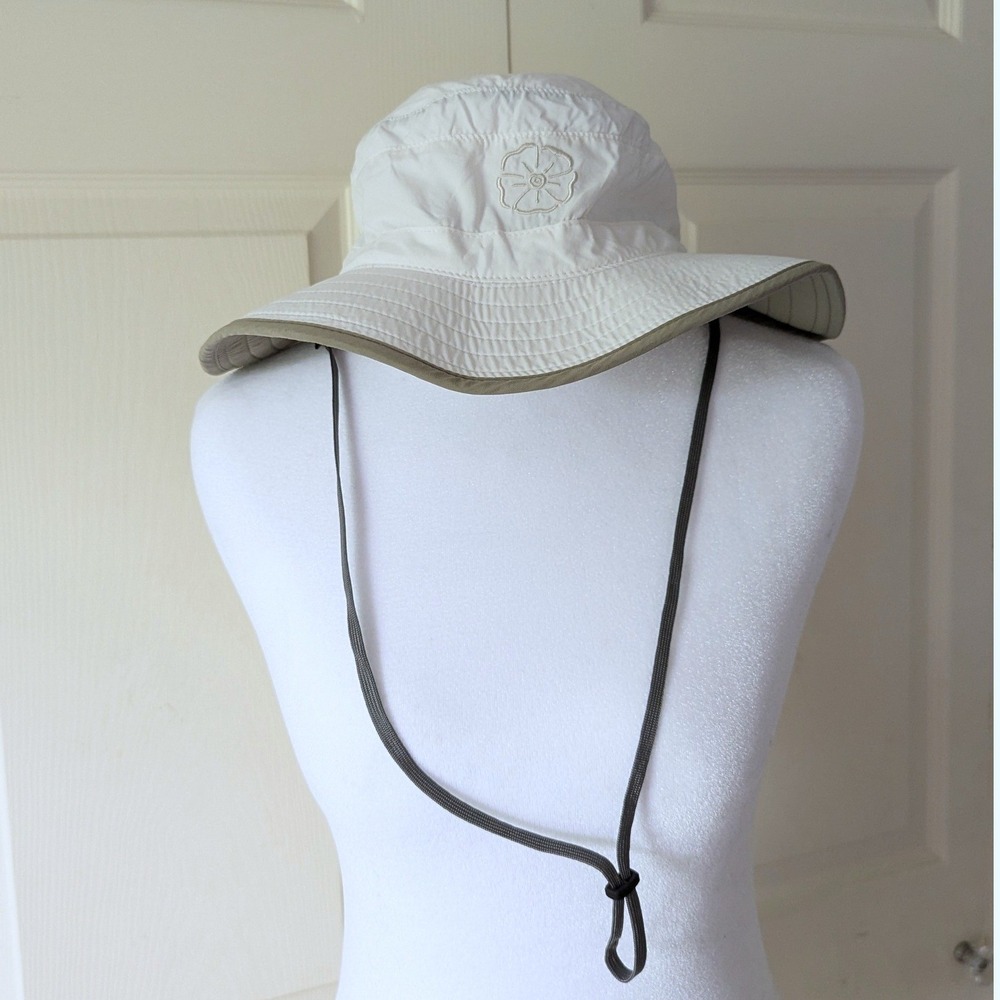 Outdoor Research Bucket Sun Hat Womens Sz XL White UPF 30 Adjustable Wide Brim